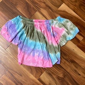 Off the shoulder tie dye top